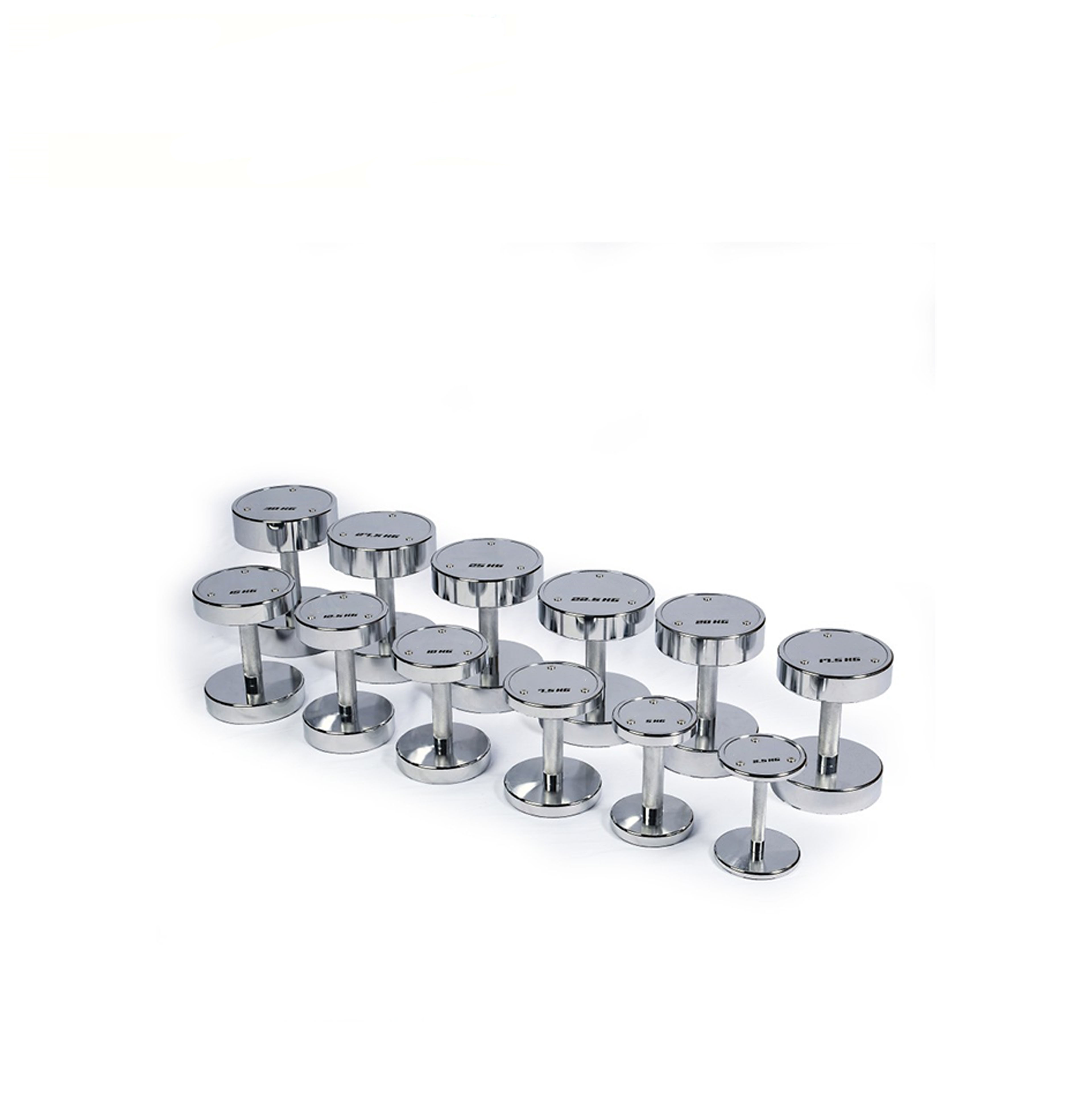 BC030 Chrome Round Dumbbell Set
