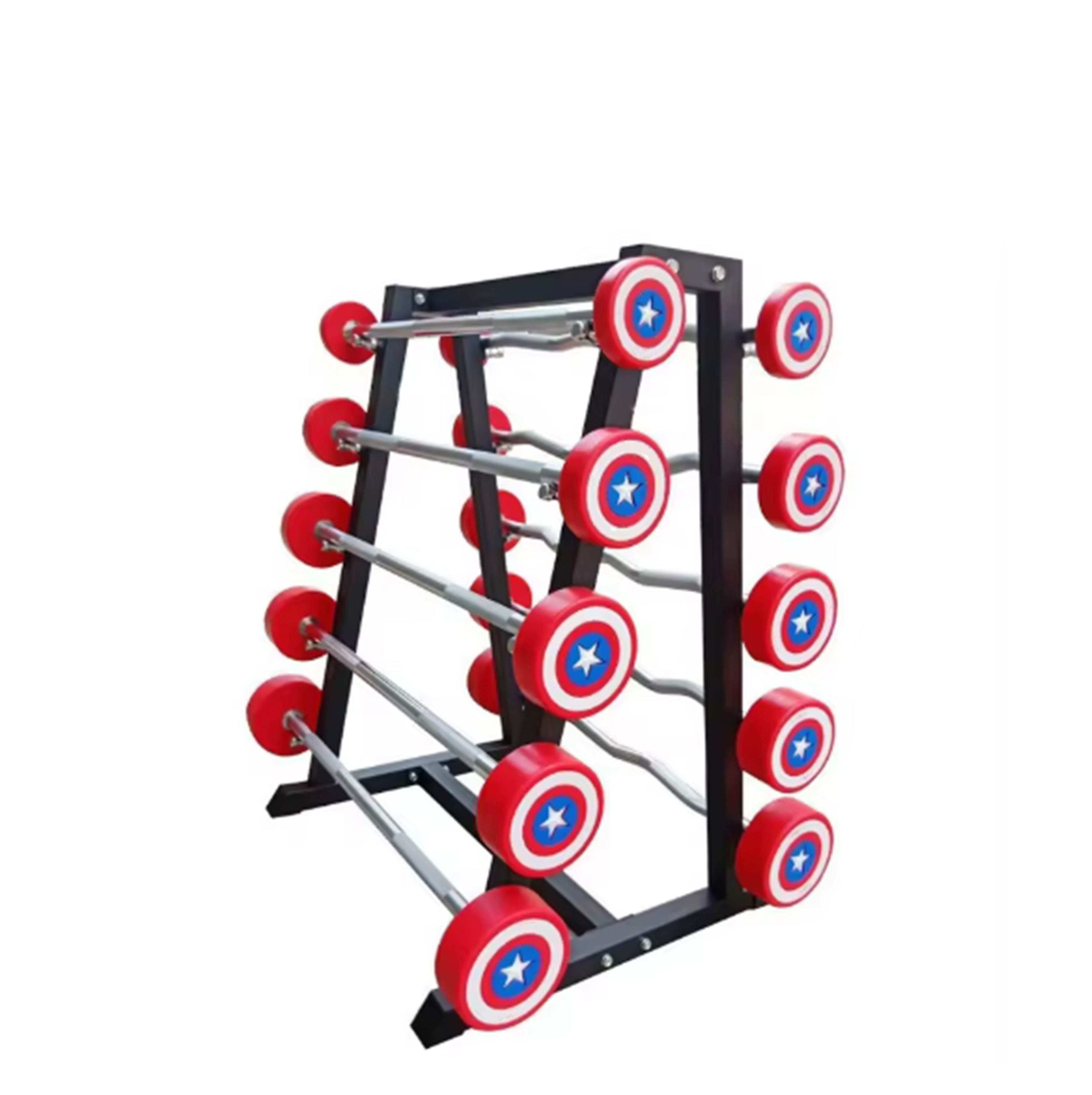 BC001 Fitness CPU Fixed Dumbbell Barbell Set Curl EZ Straight Unisex Screen Printed for Commercial Gym Strength Traini