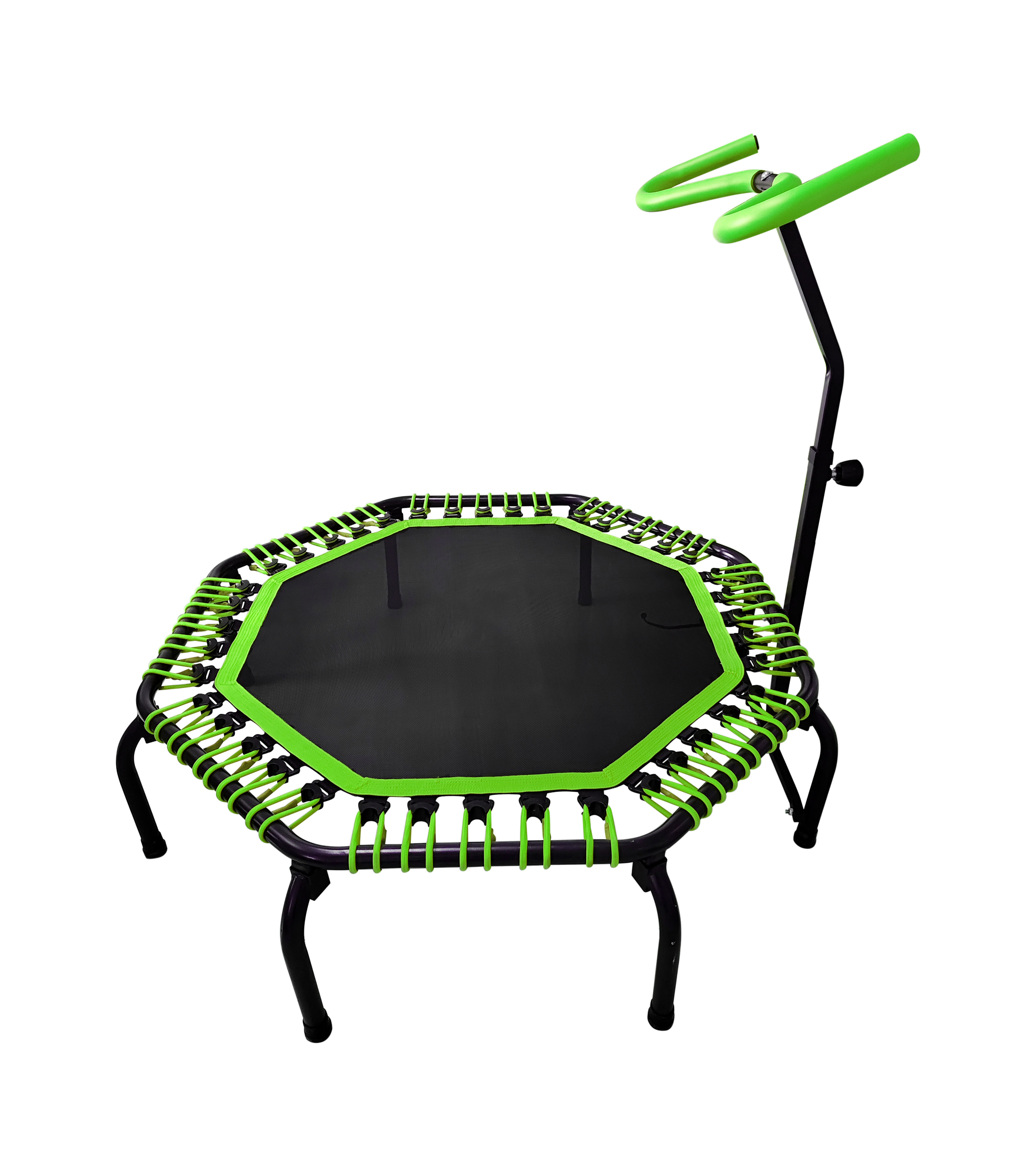 WTF062 China Fitness Mini Indoor Cama Elastica Trampoline With Adjustable Foam Handle Trampoline