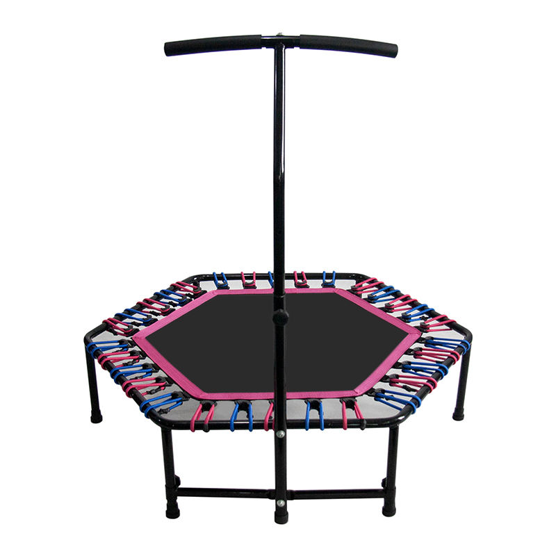 WTF007 45inch Fitness Rebound Colorful Springless Trampoline for Kids and Adults Recreational Exercise with Adjustable Handrails