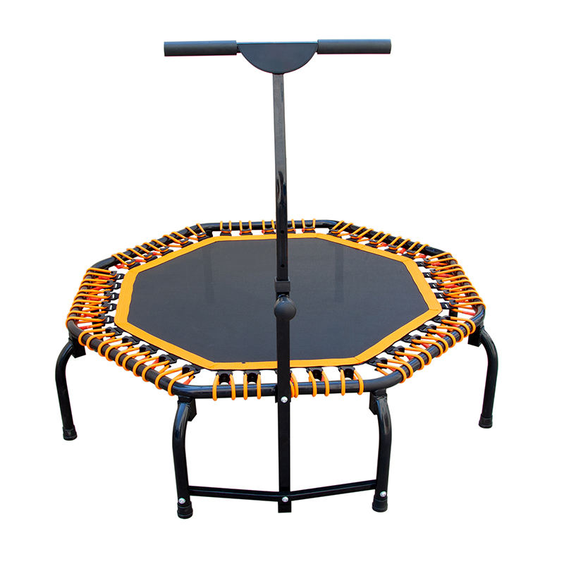WTF004 Gym Trampoline for Kids Fitness with Adjustable Foam Handle Indoor Rebounder Trampoline for Adults