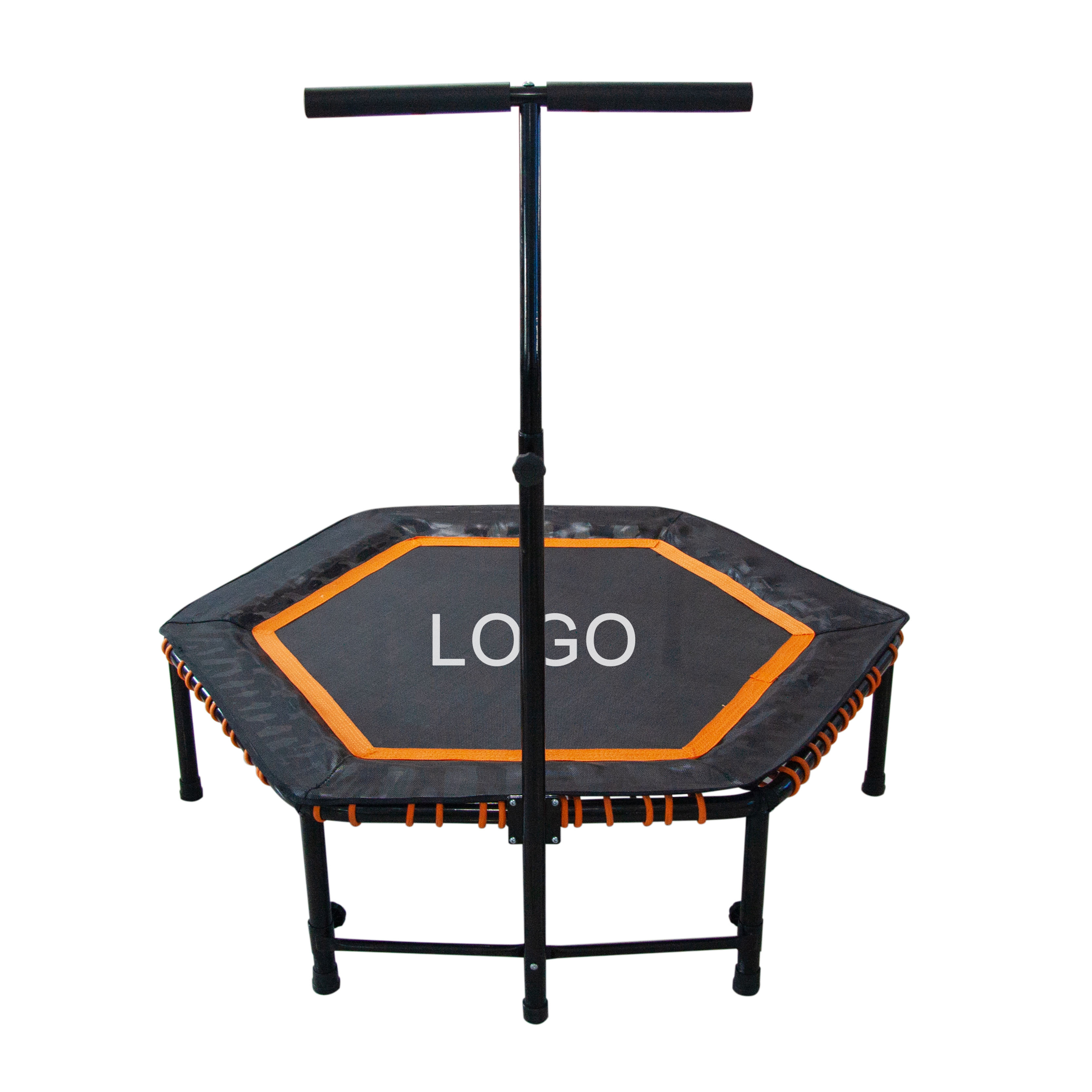 WTM001 High Quality Indoor 50inch Sports Hexagon Mini Trampoline with Armrests